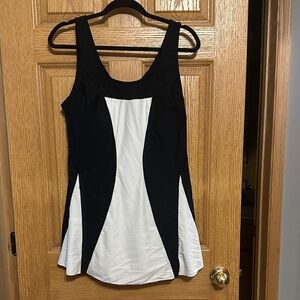 Elegant Black and White Women's Swim Tank Top